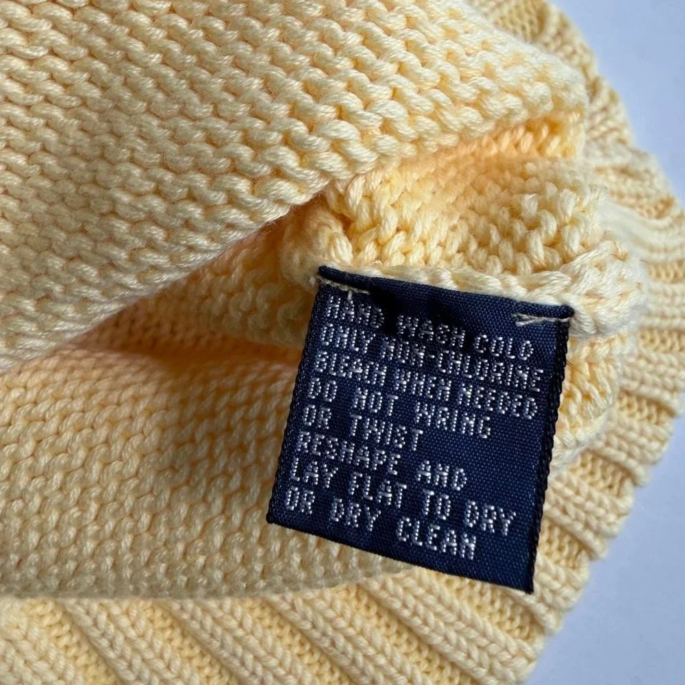 Polo Ralph Lauren Men's XL Yellow Crewneck Cotton Sweater Pony Logo NWT